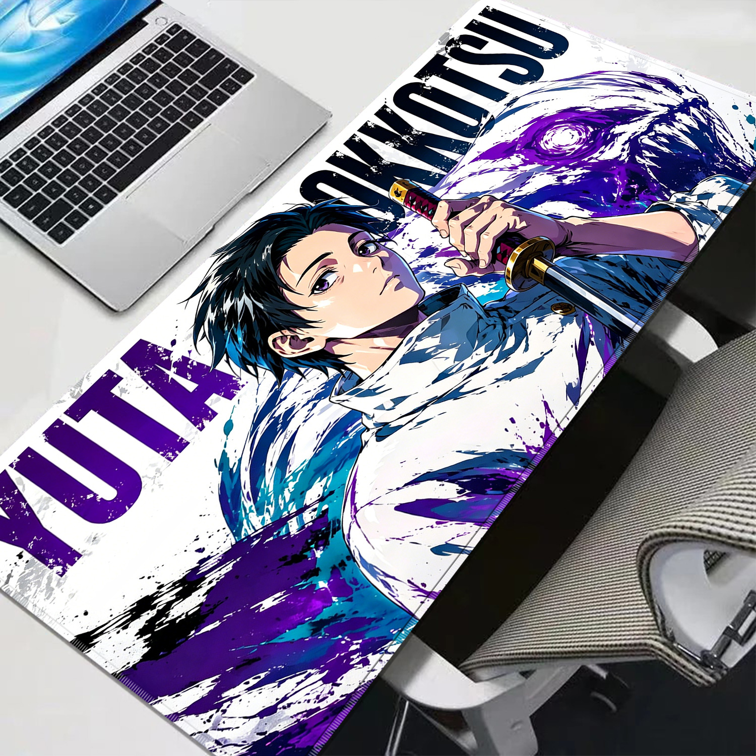Esports Gaming Pad - HD Anime Purple Mouse Pads Yuta