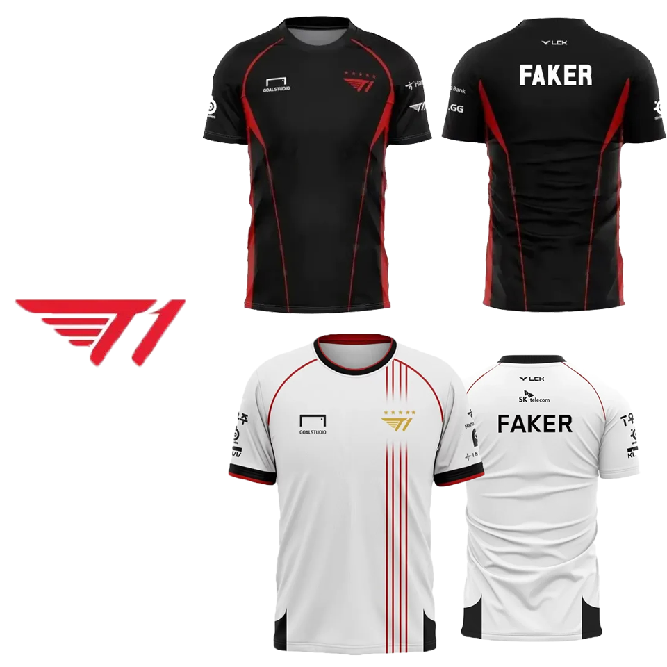 Faker Jersey T1 Team Champion  - Esports Gaming T Shirt ulasan dan harga