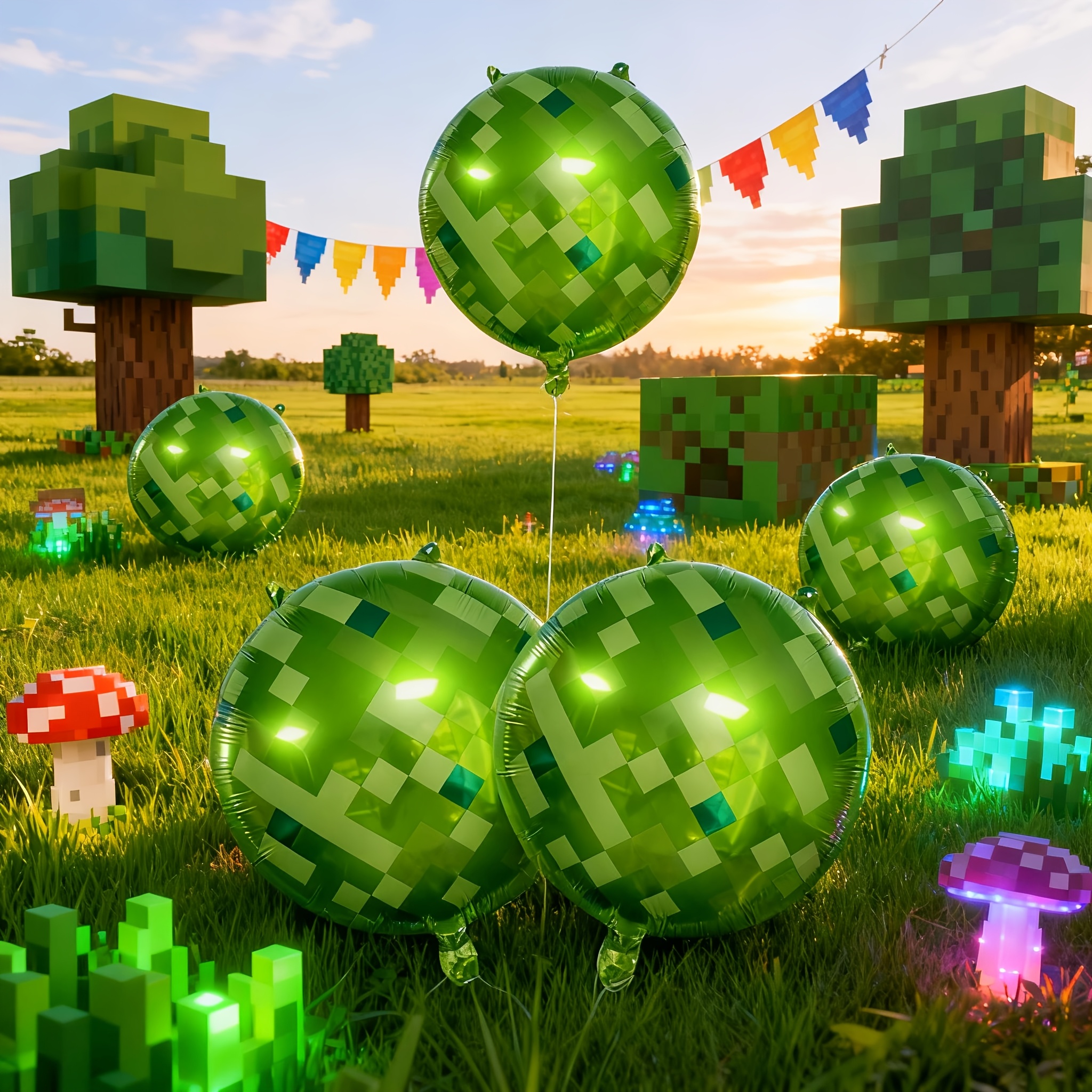 Pixel Green Balloon Set - Game - Esports Gaming Events ulasan dan harga