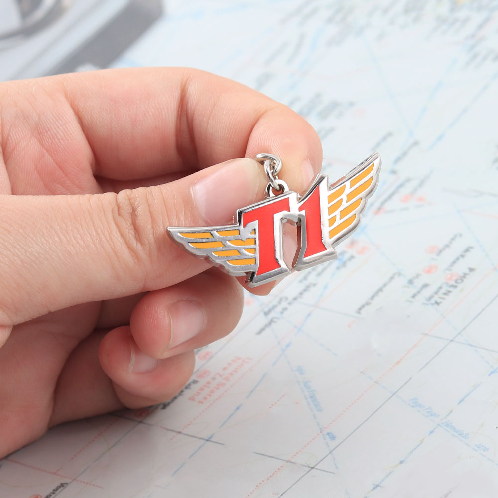 T1 Team Logo Metal Keychain En - Esports Gaming Logo ulasan dan harga