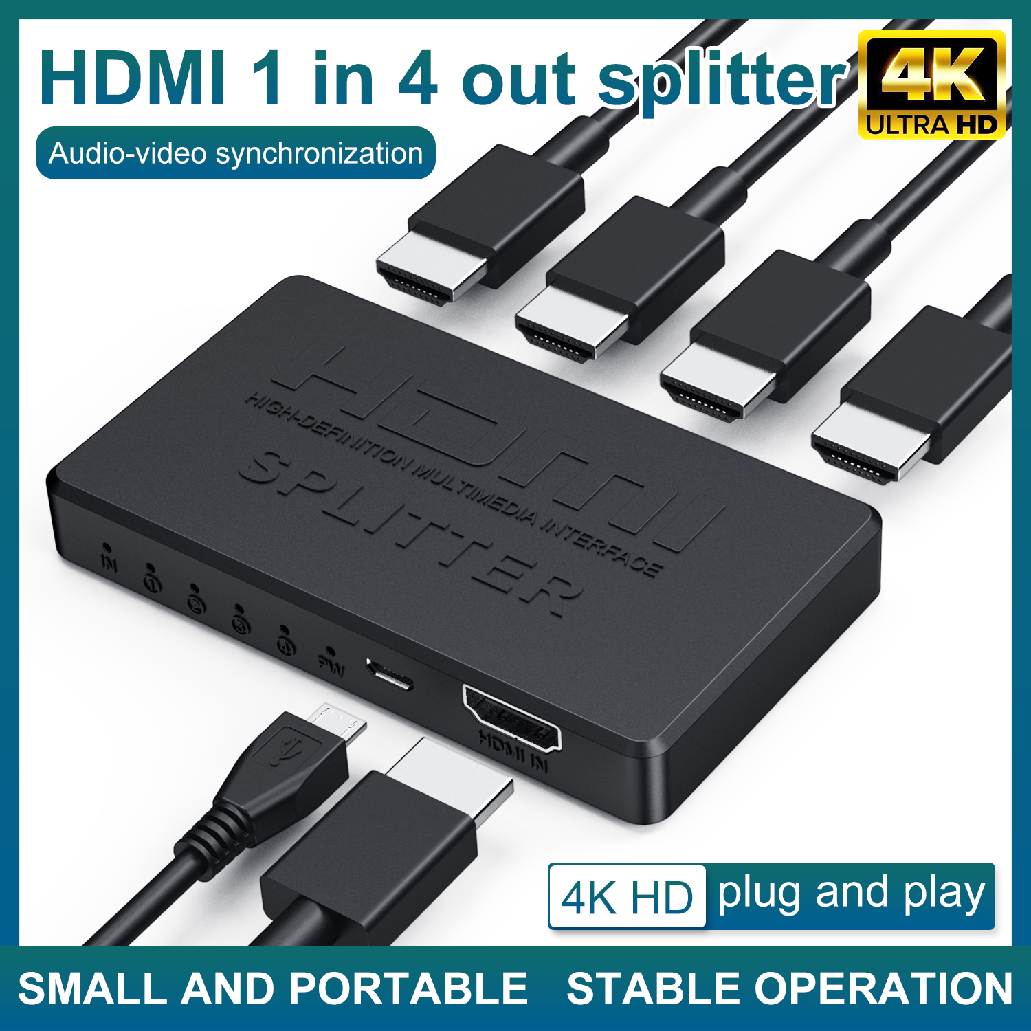 1 in 4 Out HDMI-Compatible Spl - Esports Gaming Hub ulasan dan harga