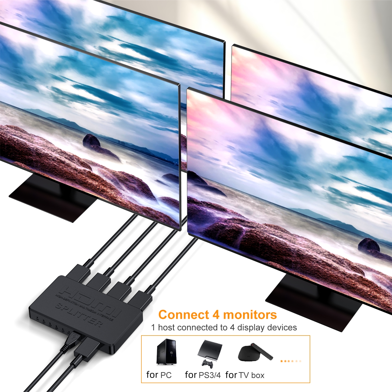 1 in 4 Out HDMI-Compatible Spl - Esports Gaming Hub ulasan dan harga