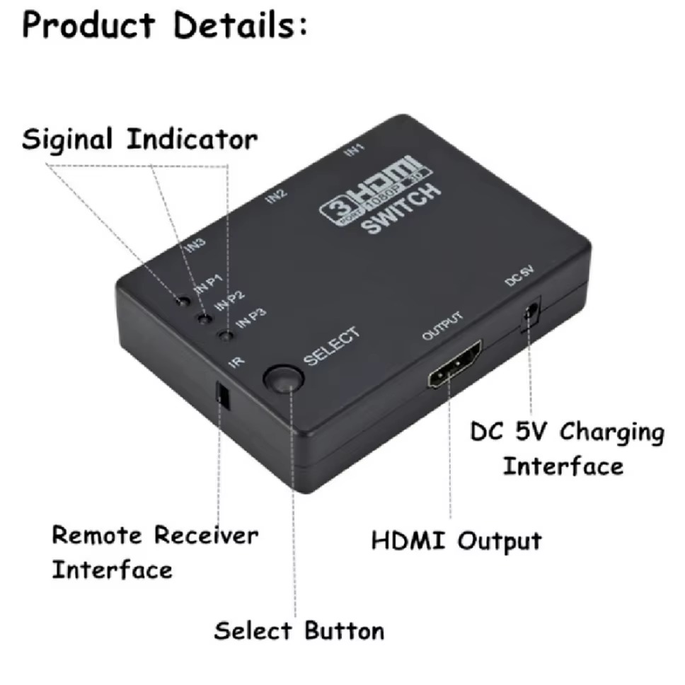 3x1 HDMI Switcher KVM Switches - Esports Gaming Hub ulasan dan harga