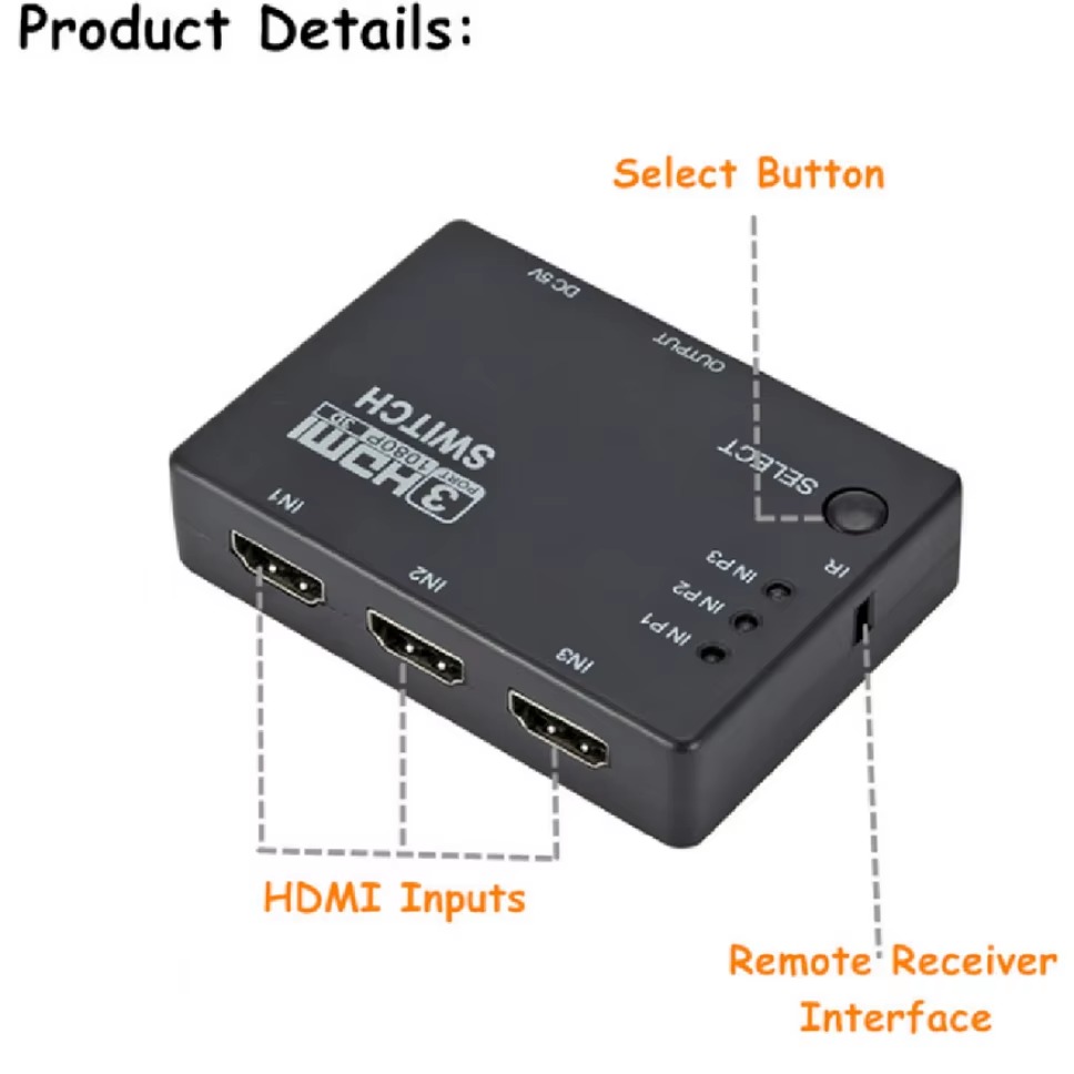 3x1 HDMI Switcher KVM Switches - Esports Gaming Hub ulasan dan harga